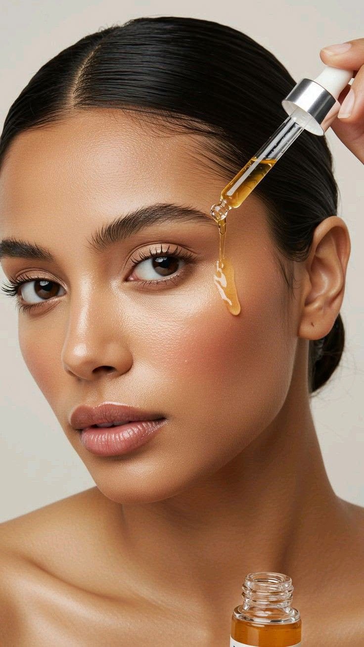 Skincare editorial portrait